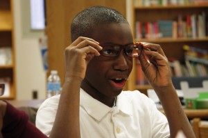 Child with glasses
