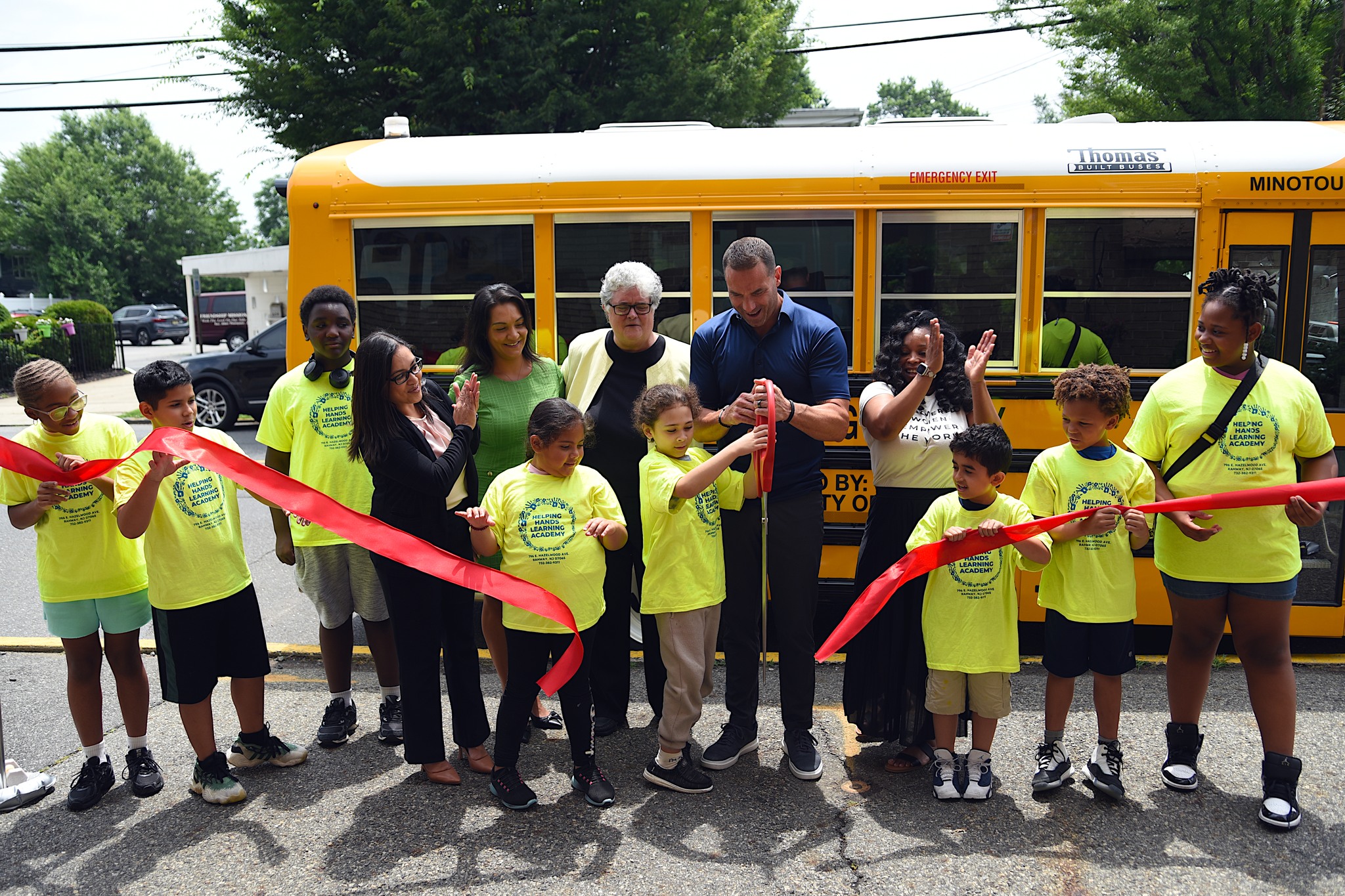 Bus Ribbon Cutting